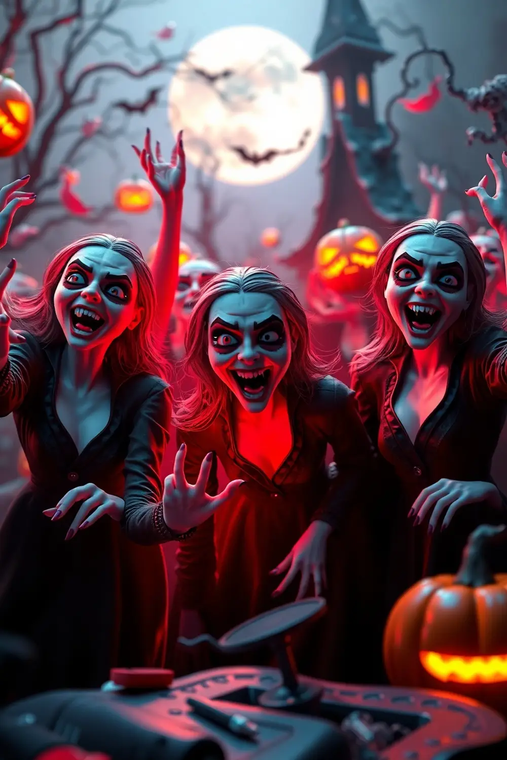 Dark art for horror fans — Scary Halloween Phone Wallpaper.