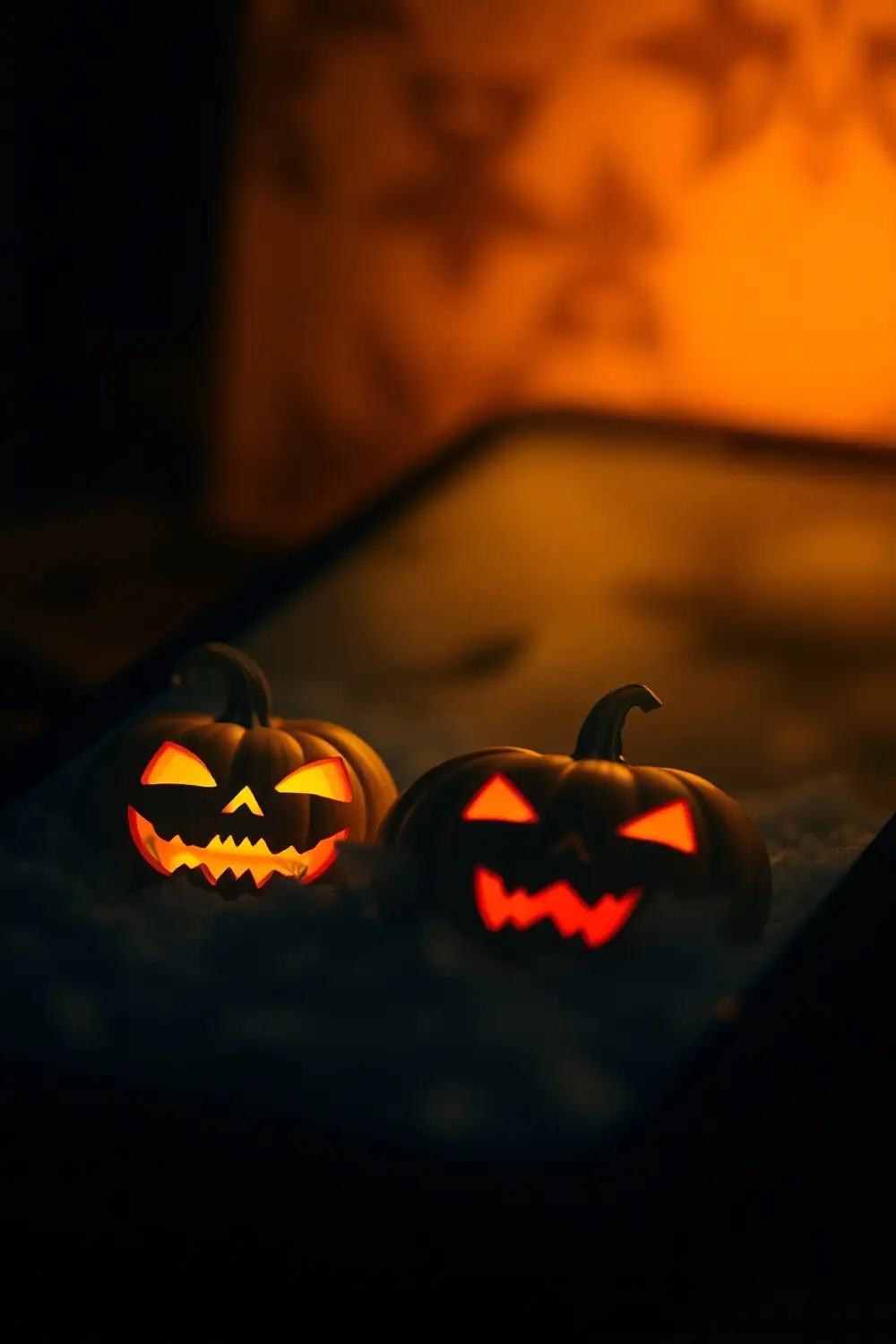 Skeletons, graves, and spooks — Scary Halloween Phone Wallpaper.