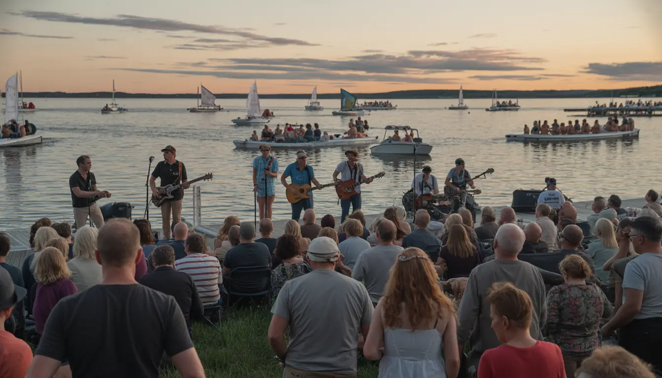 Paddlefest NB lineup crowd at St Andrews waterfront festival